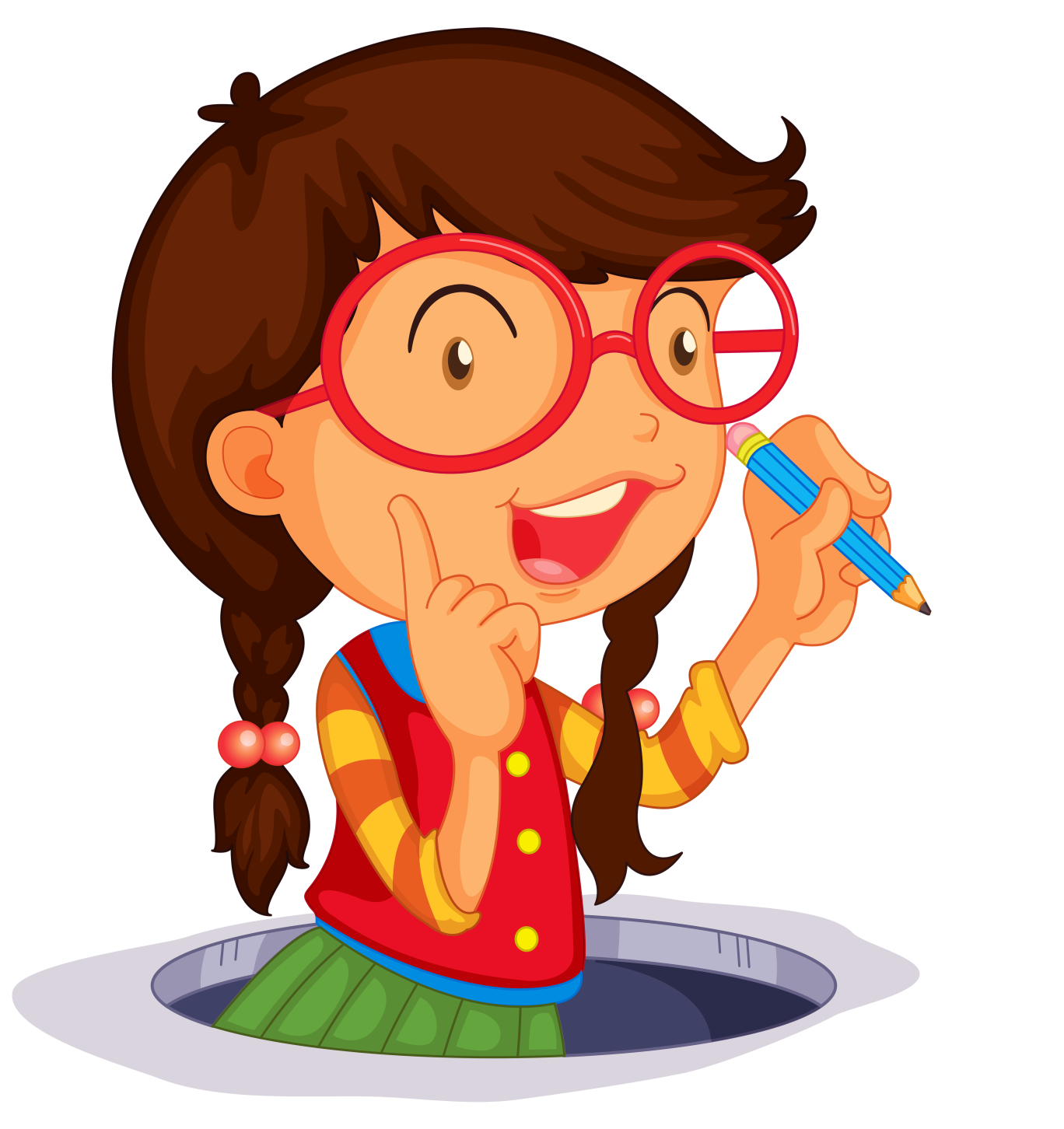 Professional children's book illustrator working on a story illustration